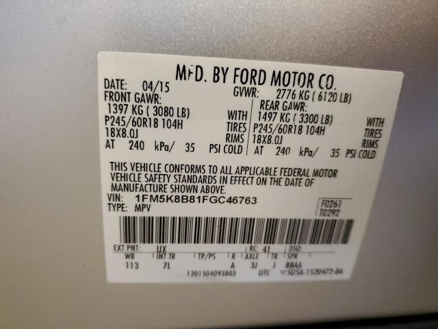 Photo 11 VIN: 1FM5K8B81FGC46763 - FORD EXPLORER 