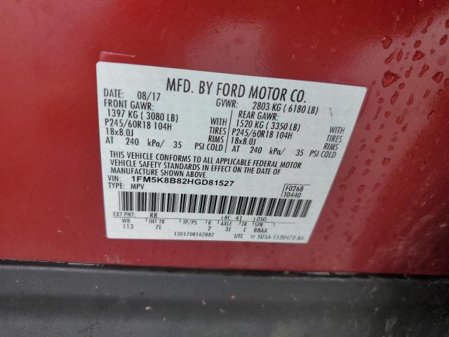 Photo 11 VIN: 1FM5K8B82HGD81527 - FORD EXPLORER 