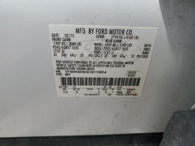 Photo 12 VIN: 1FM5K8B83DGC15804 - FORD EXPLORER 