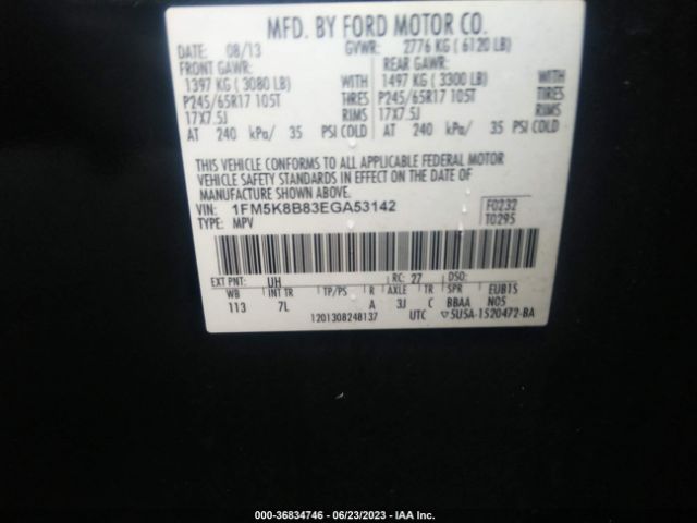 Photo 8 VIN: 1FM5K8B83EGA53142 - FORD EXPLORER 