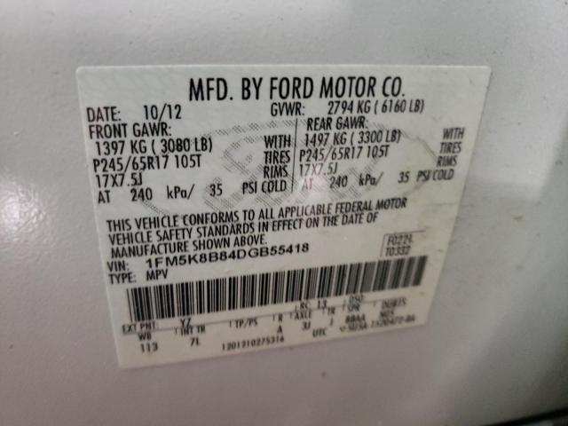 Photo 12 VIN: 1FM5K8B84DGB55418 - FORD EXPLORER 