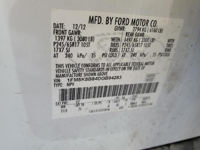 Photo 12 VIN: 1FM5K8B84DGB94283 - FORD EXPLORER 