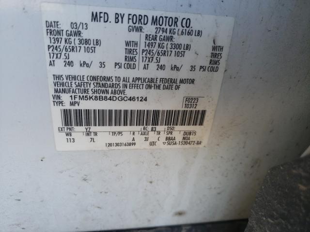 Photo 9 VIN: 1FM5K8B84DGC46124 - FORD EXPLORER 