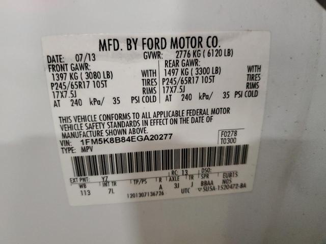 Photo 12 VIN: 1FM5K8B84EGA20277 - FORD EXPLORER 