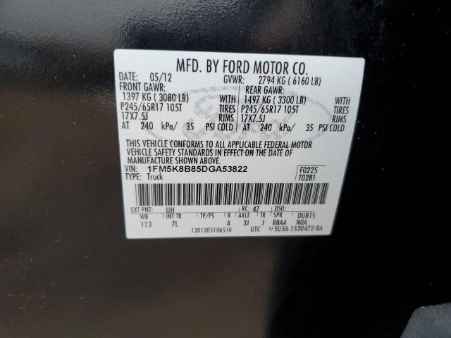 Photo 12 VIN: 1FM5K8B85DGA53822 - FORD EXPLORER 