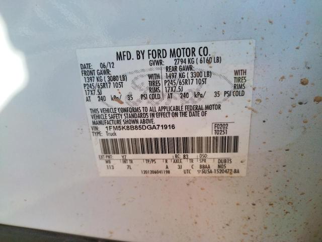 Photo 9 VIN: 1FM5K8B85DGA71916 - FORD EXPLORER 