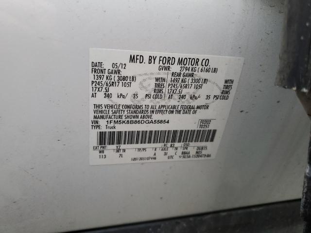 Photo 12 VIN: 1FM5K8B86DGA55854 - FORD EXPLORER 