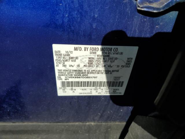 Photo 12 VIN: 1FM5K8B87DGB51797 - FORD EXPLORER 