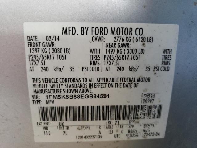 Photo 13 VIN: 1FM5K8B88EGB84521 - FORD EXPLORER 