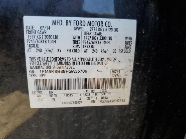 Photo 11 VIN: 1FM5K8B88FGA35706 - FORD EXPLORER 