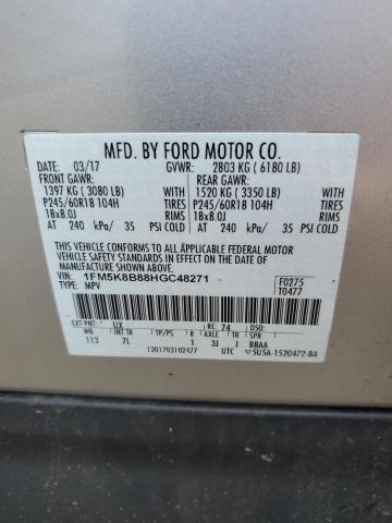 Photo 13 VIN: 1FM5K8B88HGC48271 - FORD EXPLORER 