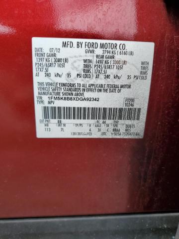 Photo 12 VIN: 1FM5K8B8XDGA92342 - FORD EXPLORER 