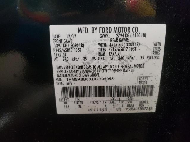 Photo 12 VIN: 1FM5K8B8XDGB95955 - FORD EXPLORER 