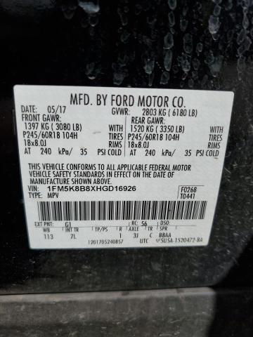 Photo 12 VIN: 1FM5K8B8XHGD16926 - FORD EXPLORER 