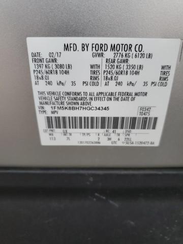 Photo 12 VIN: 1FM5K8BH7HGC34345 - FORD EXPLORER 