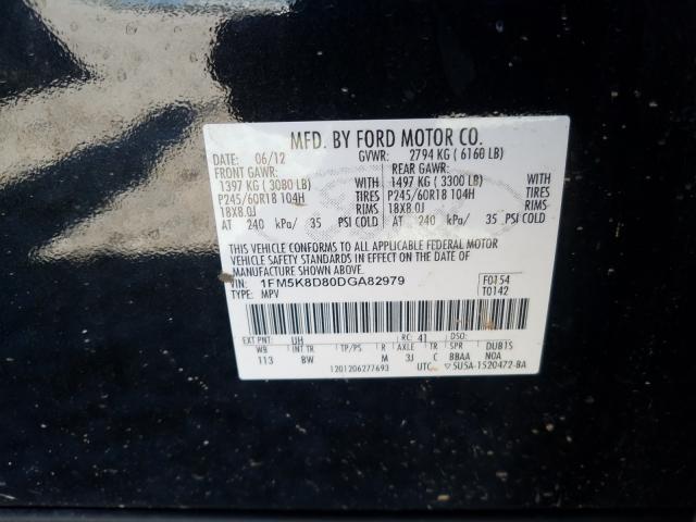 Photo 9 VIN: 1FM5K8D80DGA82979 - FORD EXPLORER X 