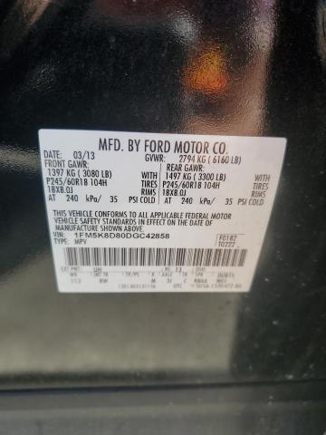 Photo 12 VIN: 1FM5K8D80DGC42858 - FORD EXPLORER X 