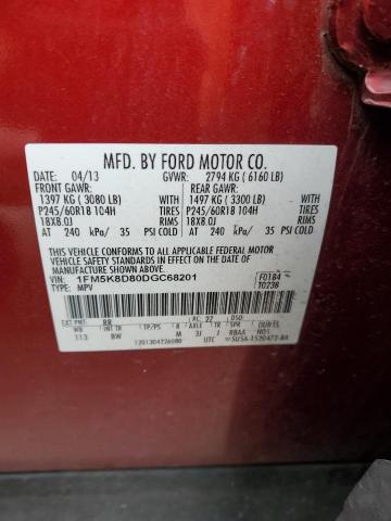 Photo 12 VIN: 1FM5K8D80DGC68201 - FORD EXPLORER X 