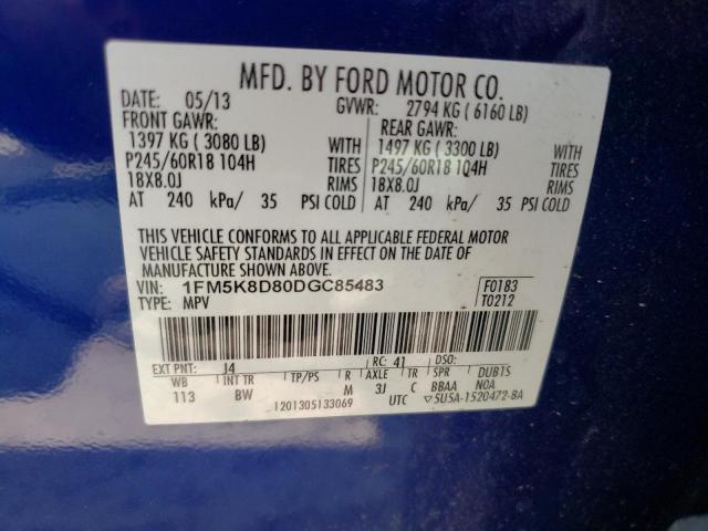 Photo 12 VIN: 1FM5K8D80DGC85483 - FORD EXPLORER X 