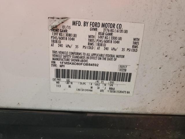 Photo 11 VIN: 1FM5K8D80FGB84592 - FORD EXPLORER X 