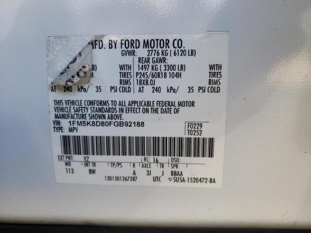 Photo 13 VIN: 1FM5K8D80FGB92188 - FORD EXPLORER X 