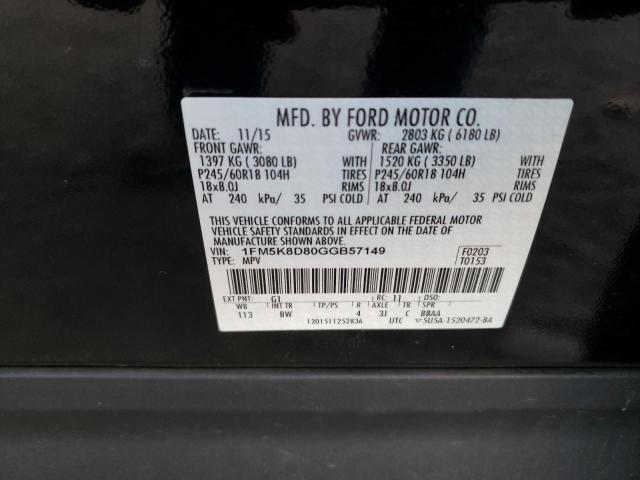 Photo 12 VIN: 1FM5K8D80GGB57149 - FORD EXPLORER X 