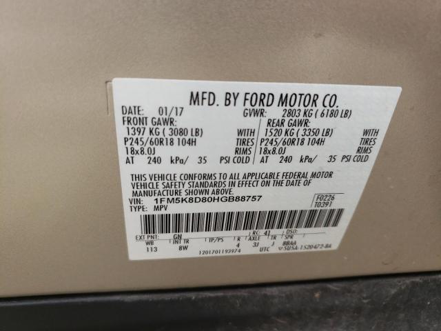 Photo 12 VIN: 1FM5K8D80HGB88757 - FORD EXPLORER X 