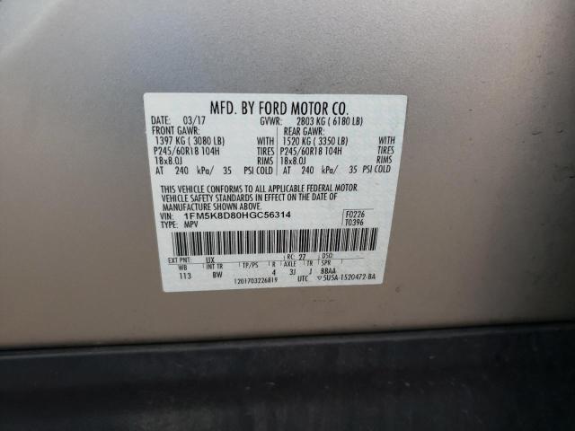 Photo 12 VIN: 1FM5K8D80HGC56314 - FORD EXPLORER X 