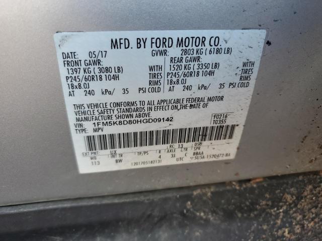 Photo 12 VIN: 1FM5K8D80HGD09142 - FORD EXPLORER X 