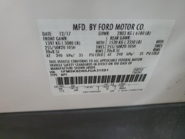 Photo 12 VIN: 1FM5K8D80JGA31591 - FORD EXPLORER X 