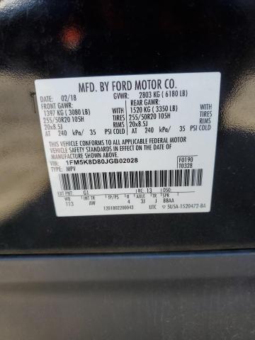 Photo 12 VIN: 1FM5K8D80JGB02028 - FORD EXPLORER 