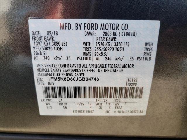 Photo 12 VIN: 1FM5K8D80JGB04748 - FORD EXPLORER X 