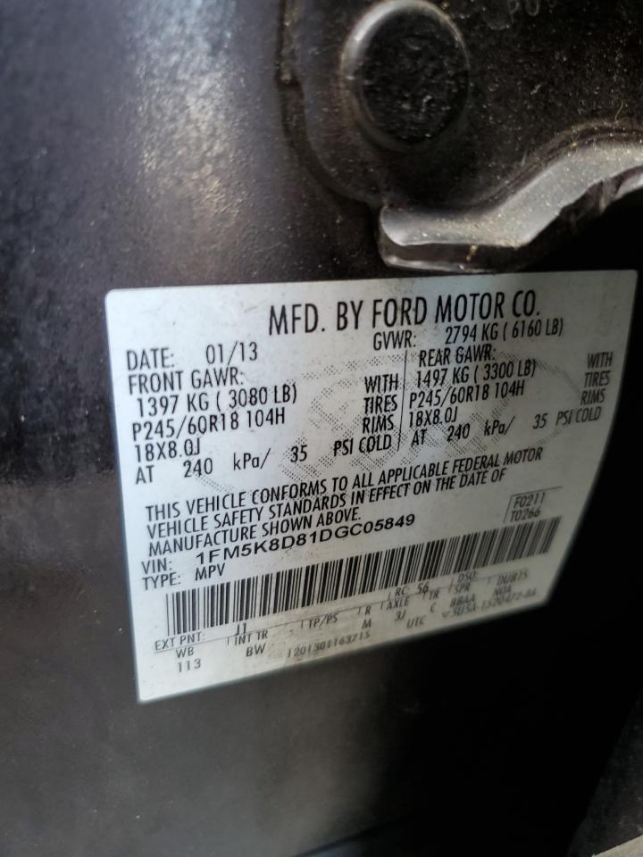 Photo 12 VIN: 1FM5K8D81DGC05849 - FORD EXPLORER 