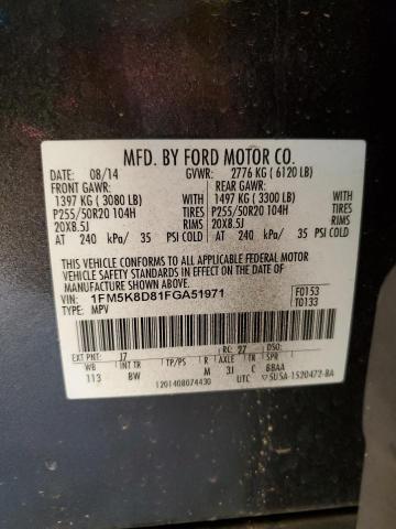 Photo 12 VIN: 1FM5K8D81FGA51971 - FORD EXPLORER X 