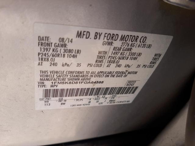 Photo 9 VIN: 1FM5K8D81FGA64588 - FORD EXPLORER X 