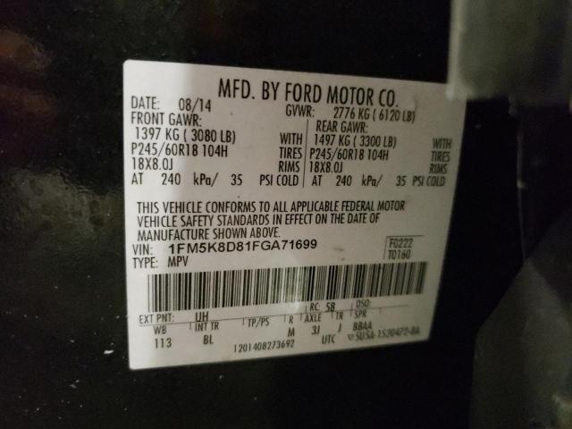 Photo 12 VIN: 1FM5K8D81FGA71699 - FORD EXPLORER X 