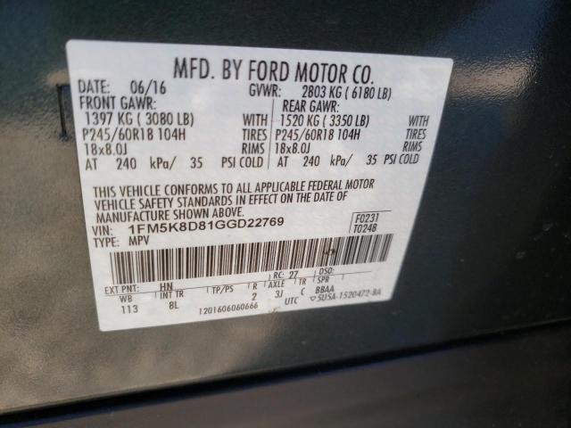 Photo 13 VIN: 1FM5K8D81GGD22769 - FORD EXPLORER X 