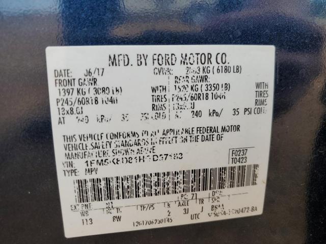 Photo 9 VIN: 1FM5K8D81HGD57183 - FORD EXPLORER X 