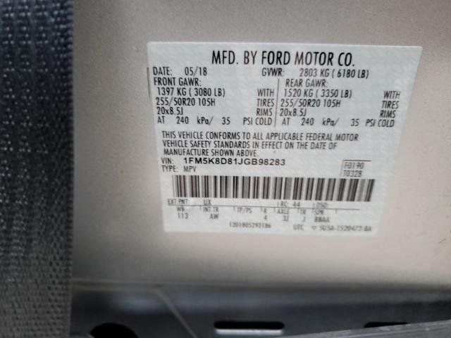 Photo 13 VIN: 1FM5K8D81JGB98283 - FORD EXPLORER 