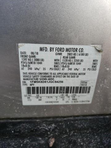 Photo 11 VIN: 1FM5K8D81JGC84256 - FORD EXPLORER X 