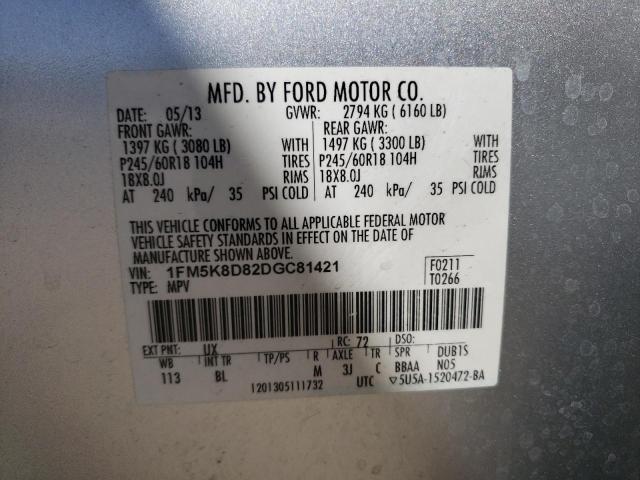 Photo 13 VIN: 1FM5K8D82DGC81421 - FORD EXPLORER X 