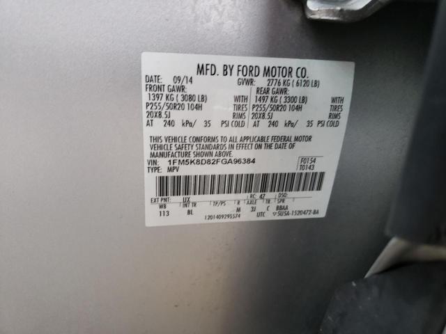 Photo 9 VIN: 1FM5K8D82FGA96384 - FORD EXPLORER X 