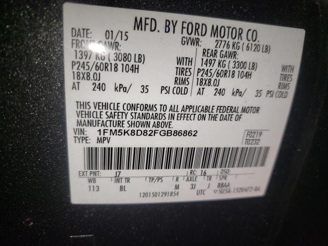 Photo 9 VIN: 1FM5K8D82FGB86862 - FORD EXPLORER X 