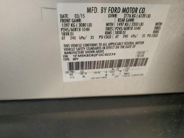 Photo 12 VIN: 1FM5K8D82FGC42234 - FORD EXPLORER X 