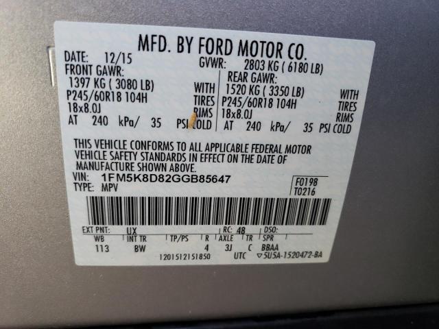 Photo 11 VIN: 1FM5K8D82GGB85647 - FORD EXPLORER X 