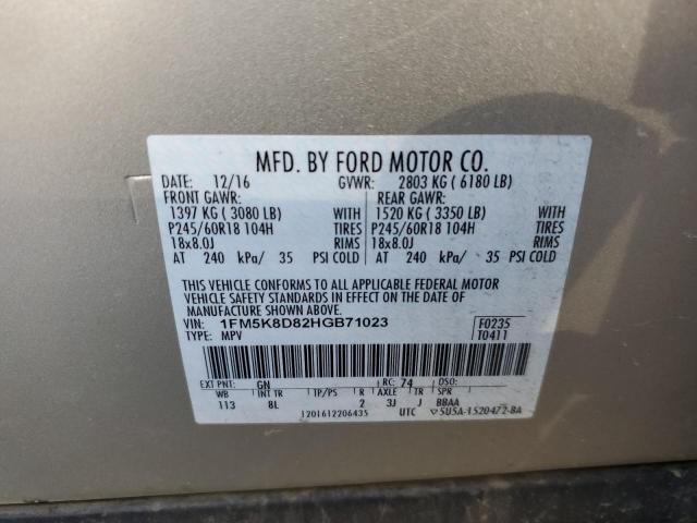 Photo 12 VIN: 1FM5K8D82HGB71023 - FORD EXPLORER X 