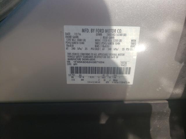 Photo 9 VIN: 1FM5K8D82HGB71054 - FORD EXPLORER 