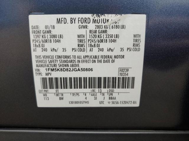 Photo 13 VIN: 1FM5K8D82JGA50806 - FORD EXPLORER X 