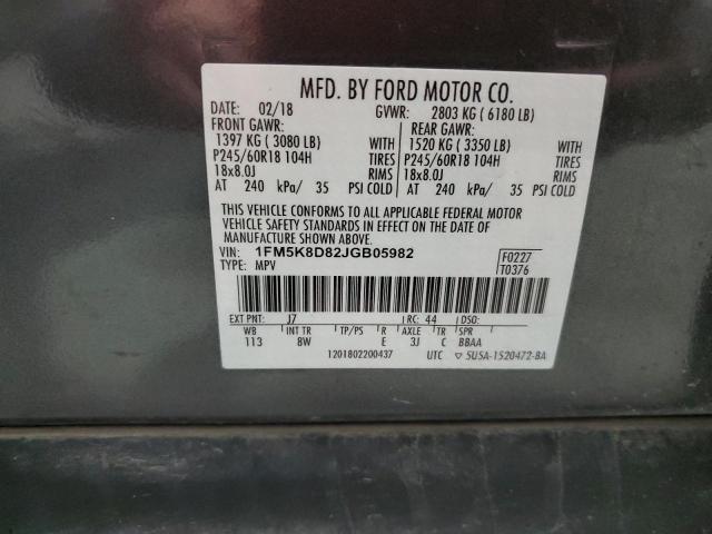 Photo 12 VIN: 1FM5K8D82JGB05982 - FORD EXPLORER X 