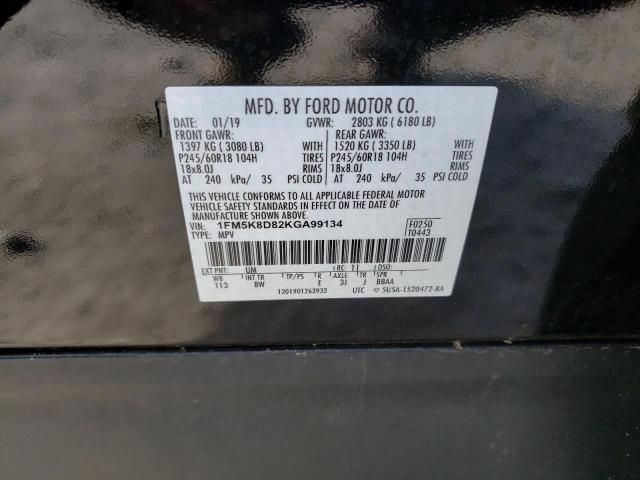 Photo 12 VIN: 1FM5K8D82KGA99134 - FORD EXPLORER X 